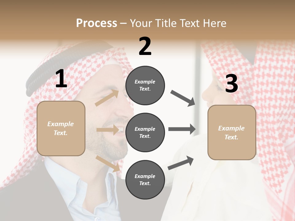 A Man And A Woman Wearing Headscarves Powerpoint Template PowerPoint Template