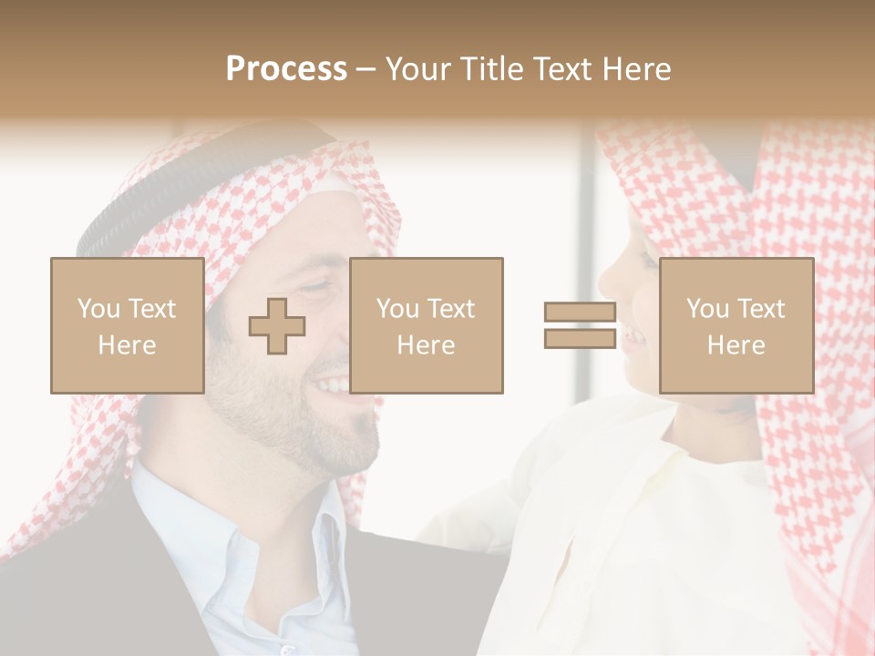 A Man And A Woman Wearing Headscarves Powerpoint Template PowerPoint Template