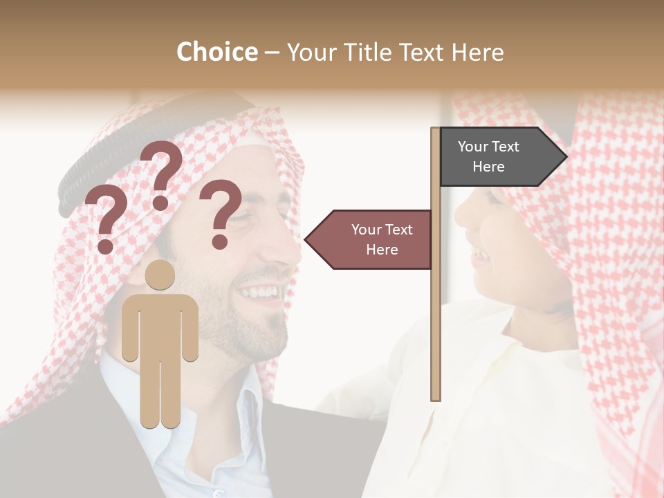 A Man And A Woman Wearing Headscarves Powerpoint Template PowerPoint Template