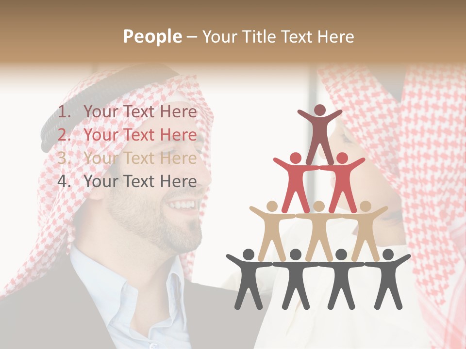 A Man And A Woman Wearing Headscarves Powerpoint Template PowerPoint Template