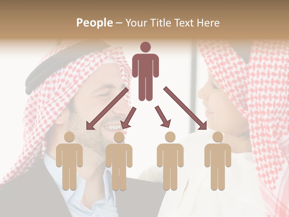 A Man And A Woman Wearing Headscarves Powerpoint Template PowerPoint Template