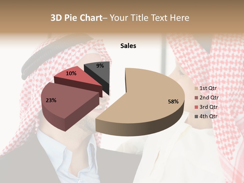 A Man And A Woman Wearing Headscarves Powerpoint Template PowerPoint Template