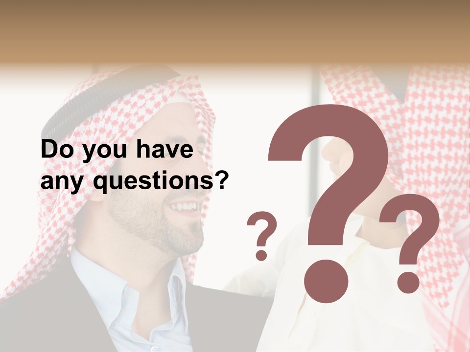 A Man And A Woman Wearing Headscarves Powerpoint Template PowerPoint Template