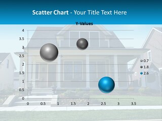 A House Is Shown With A Blue Sky In The Background PowerPoint Template