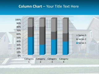 A House Is Shown With A Blue Sky In The Background PowerPoint Template
