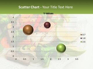 A White Plate Topped With Meat And Veggies PowerPoint Template