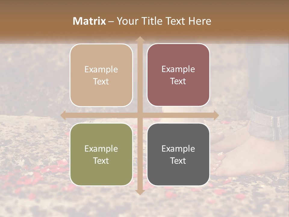 A Person Standing On A Rock With Rose Petals On The Ground PowerPoint Template