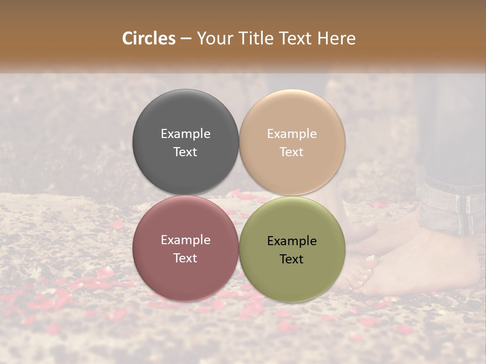 A Person Standing On A Rock With Rose Petals On The Ground PowerPoint Template