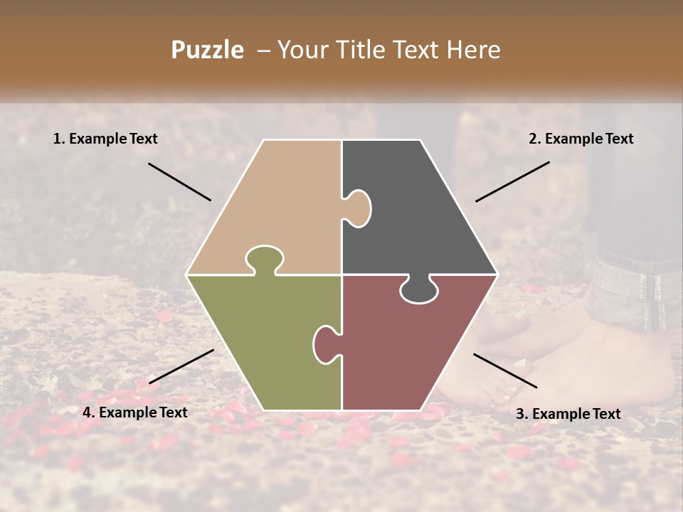 A Person Standing On A Rock With Rose Petals On The Ground PowerPoint Template