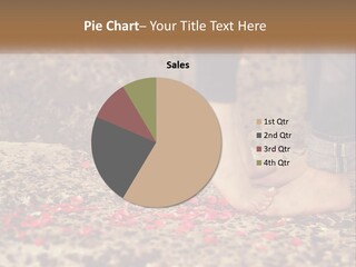 A Person Standing On A Rock With Rose Petals On The Ground PowerPoint Template