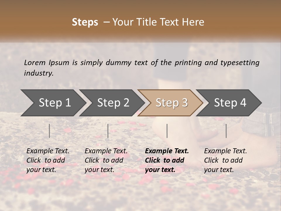 A Person Standing On A Rock With Rose Petals On The Ground PowerPoint Template