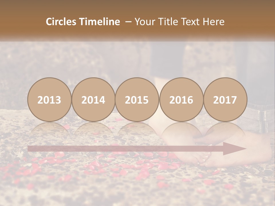 A Person Standing On A Rock With Rose Petals On The Ground PowerPoint Template