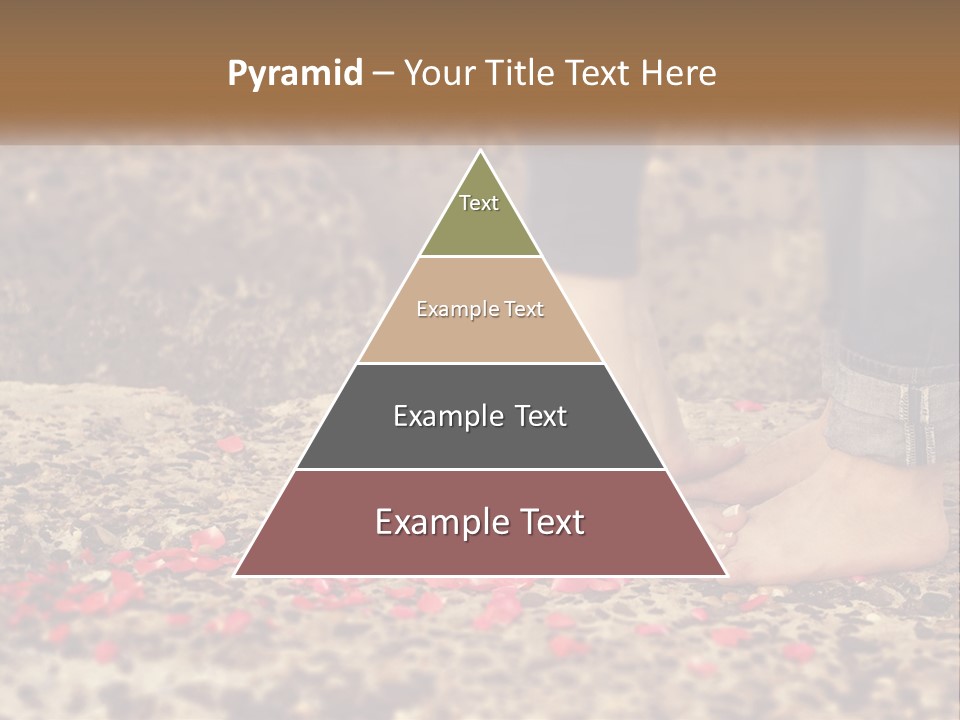 A Person Standing On A Rock With Rose Petals On The Ground PowerPoint Template
