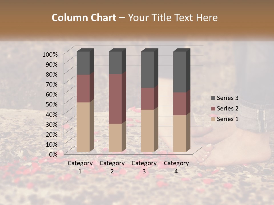 A Person Standing On A Rock With Rose Petals On The Ground PowerPoint Template