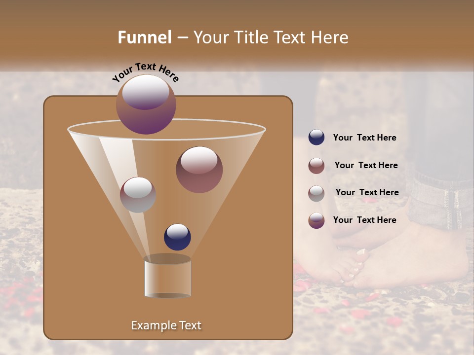 A Person Standing On A Rock With Rose Petals On The Ground PowerPoint Template