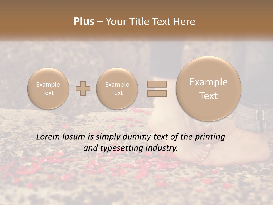 A Person Standing On A Rock With Rose Petals On The Ground PowerPoint Template