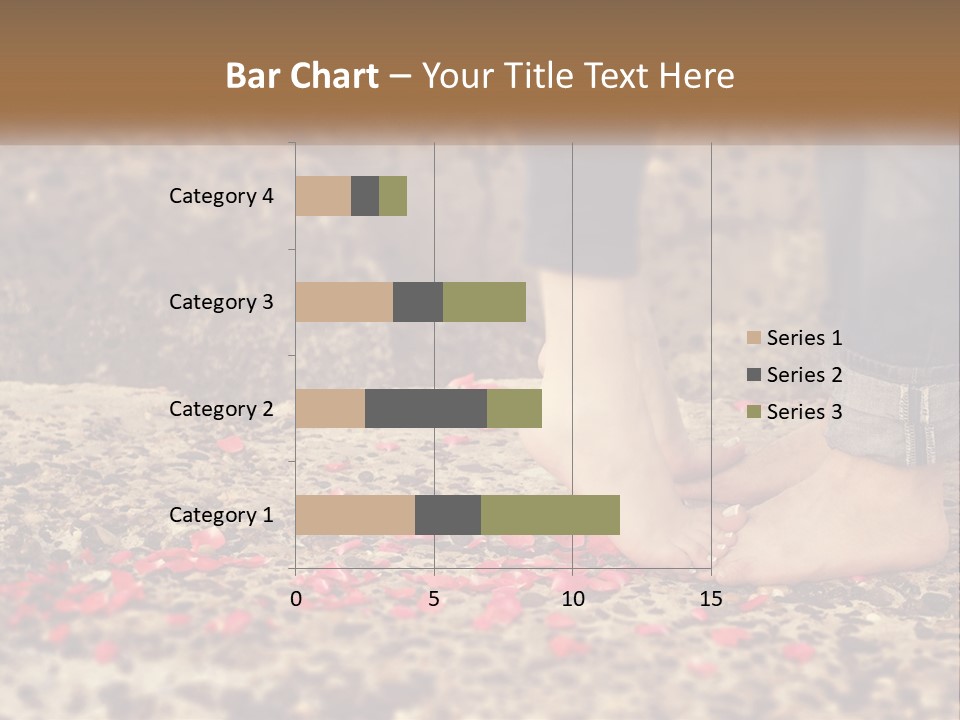 A Person Standing On A Rock With Rose Petals On The Ground PowerPoint Template