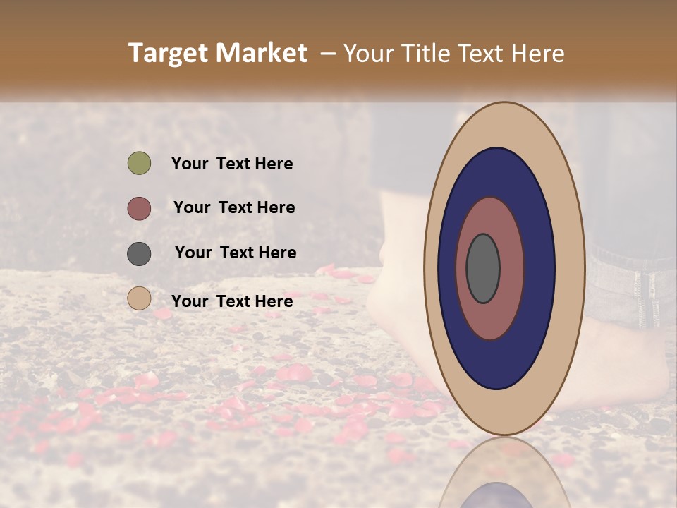 A Person Standing On A Rock With Rose Petals On The Ground PowerPoint Template