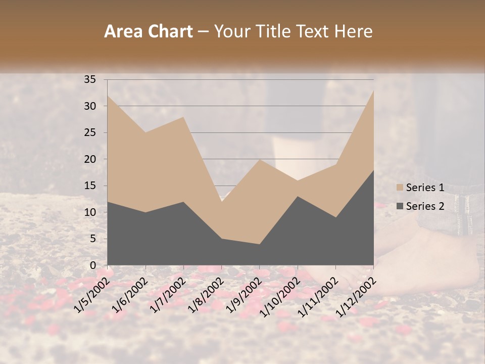 A Person Standing On A Rock With Rose Petals On The Ground PowerPoint Template