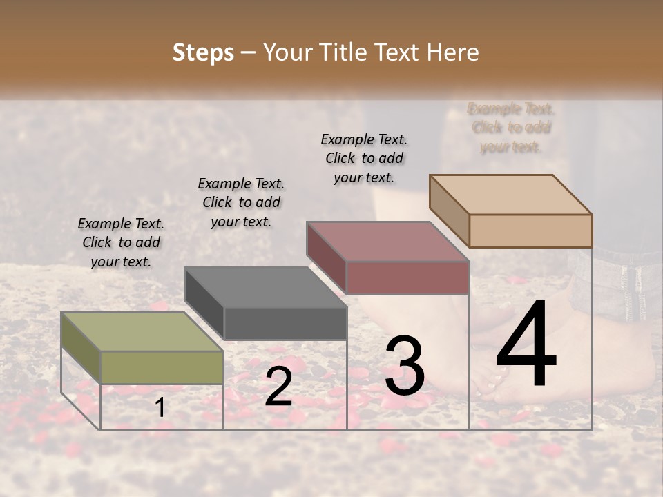 A Person Standing On A Rock With Rose Petals On The Ground PowerPoint Template