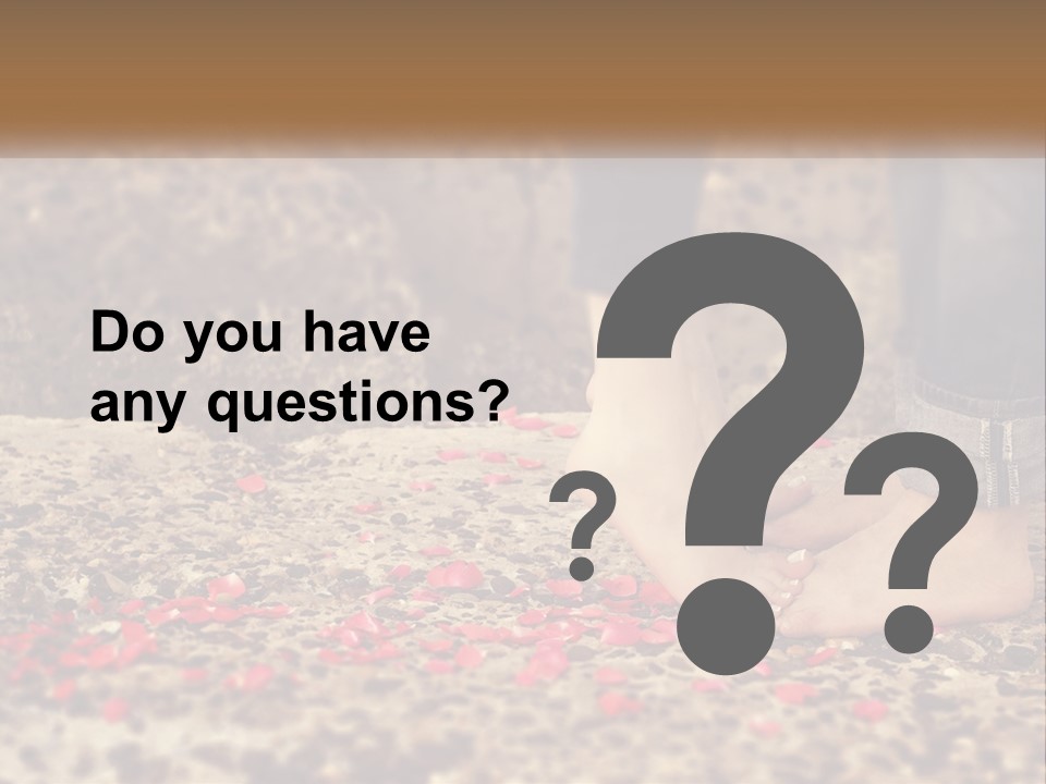 A Person Standing On A Rock With Rose Petals On The Ground PowerPoint Template