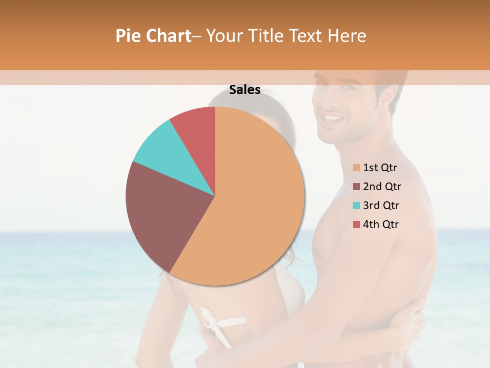 A Man And A Woman Standing Next To Each Other On A Beach PowerPoint Template