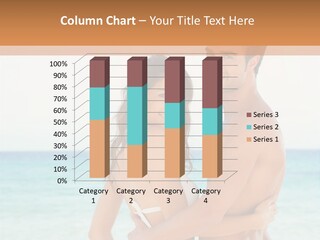 A Man And A Woman Standing Next To Each Other On A Beach PowerPoint Template
