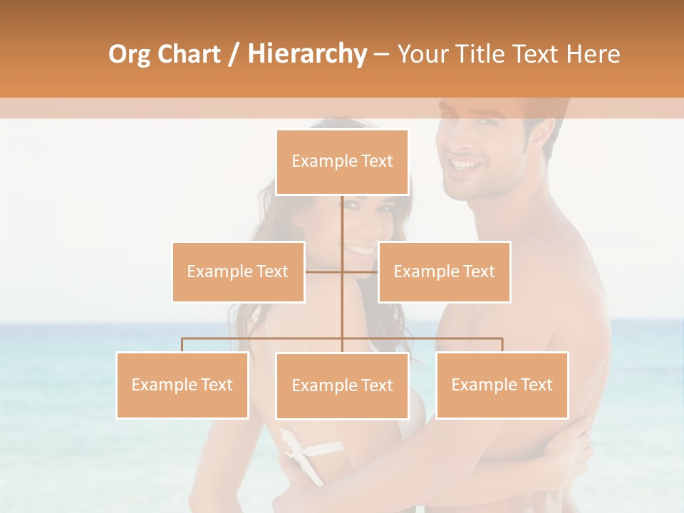 A Man And A Woman Standing Next To Each Other On A Beach PowerPoint Template