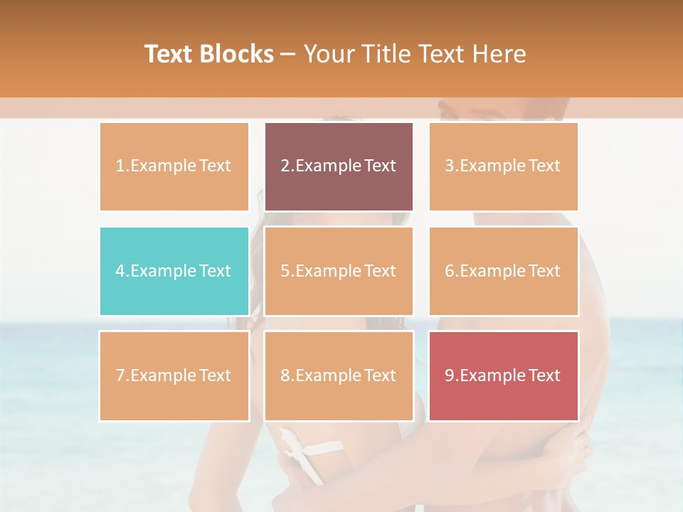 A Man And A Woman Standing Next To Each Other On A Beach PowerPoint Template