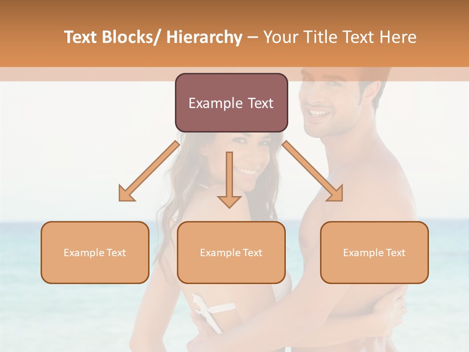 A Man And A Woman Standing Next To Each Other On A Beach PowerPoint Template