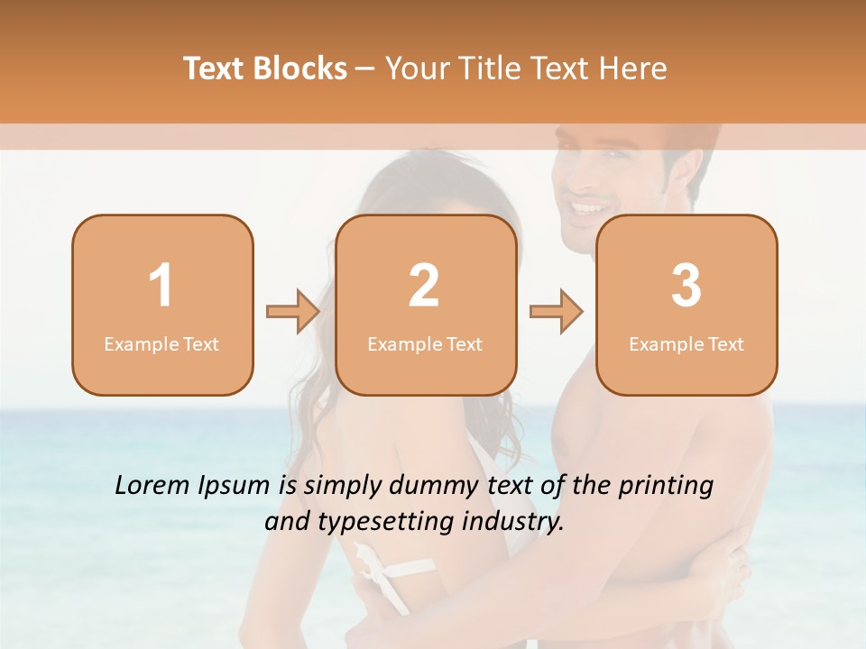 A Man And A Woman Standing Next To Each Other On A Beach PowerPoint Template