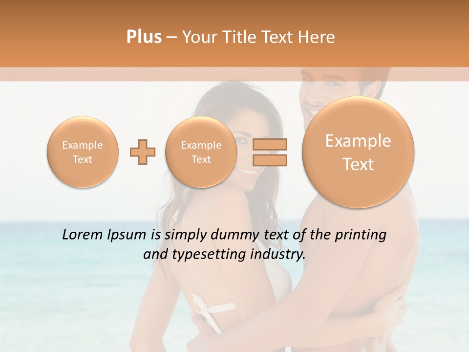 A Man And A Woman Standing Next To Each Other On A Beach PowerPoint Template