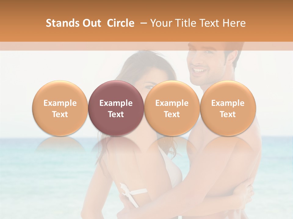 A Man And A Woman Standing Next To Each Other On A Beach PowerPoint Template