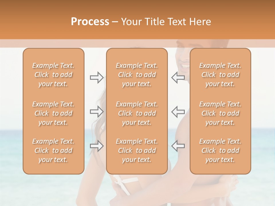 A Man And A Woman Standing Next To Each Other On A Beach PowerPoint Template