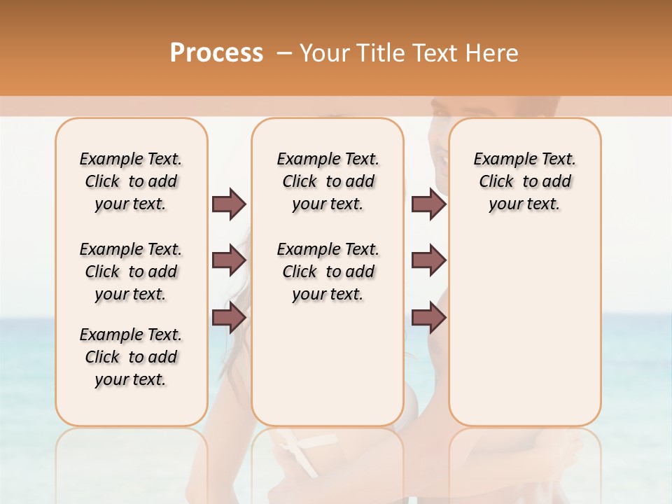 A Man And A Woman Standing Next To Each Other On A Beach PowerPoint Template