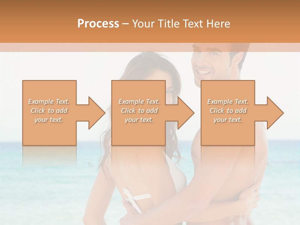 A Man And A Woman Standing Next To Each Other On A Beach PowerPoint Template