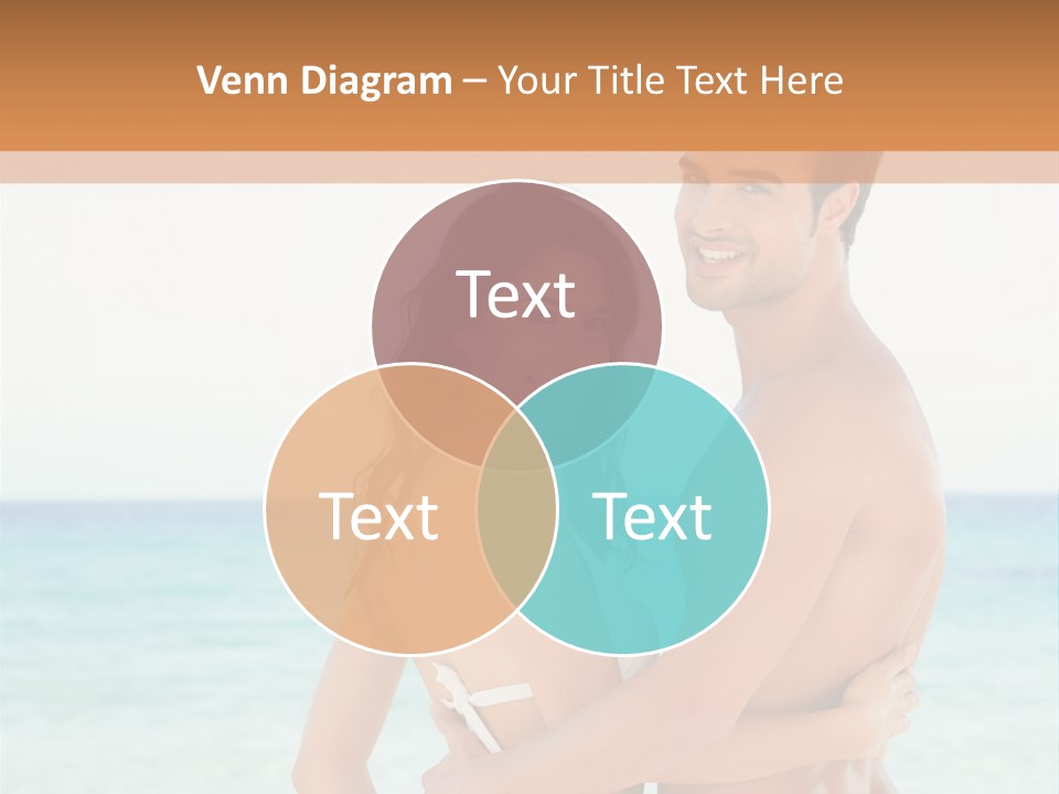 A Man And A Woman Standing Next To Each Other On A Beach PowerPoint Template