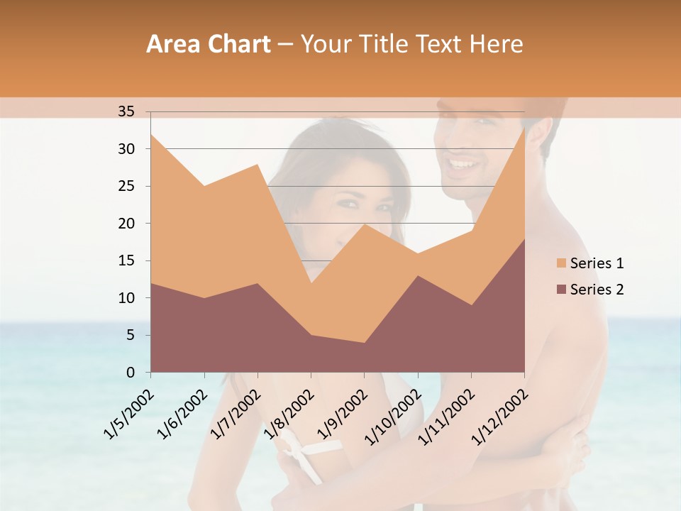 A Man And A Woman Standing Next To Each Other On A Beach PowerPoint Template