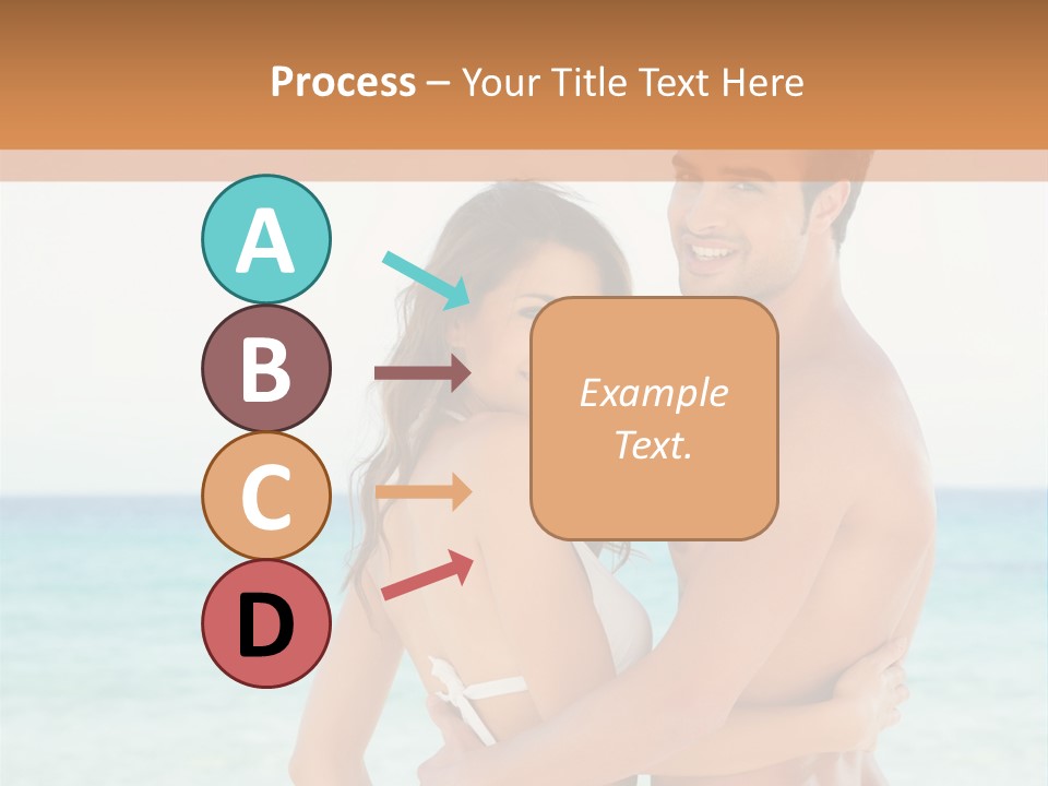 A Man And A Woman Standing Next To Each Other On A Beach PowerPoint Template