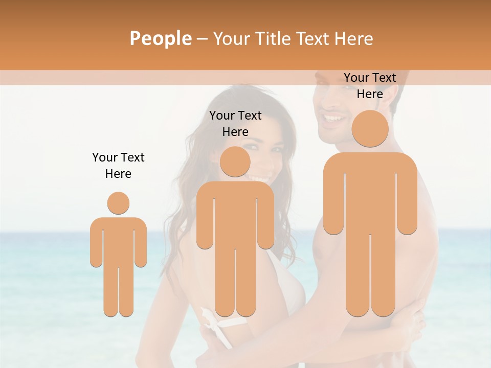 A Man And A Woman Standing Next To Each Other On A Beach PowerPoint Template