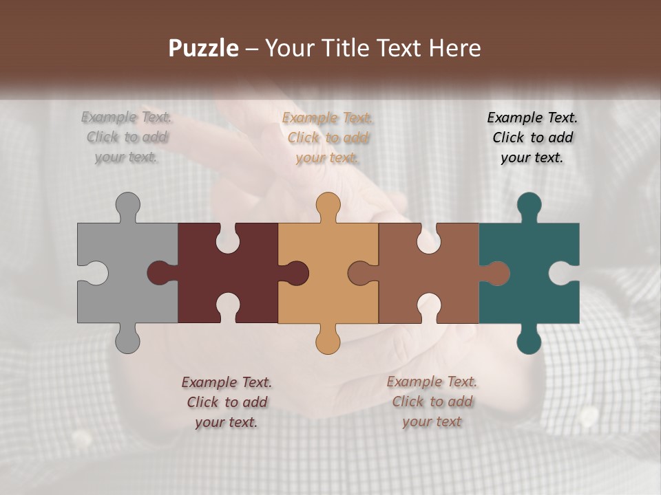 A Man Is Holding His Hand Up To The Camera PowerPoint Template