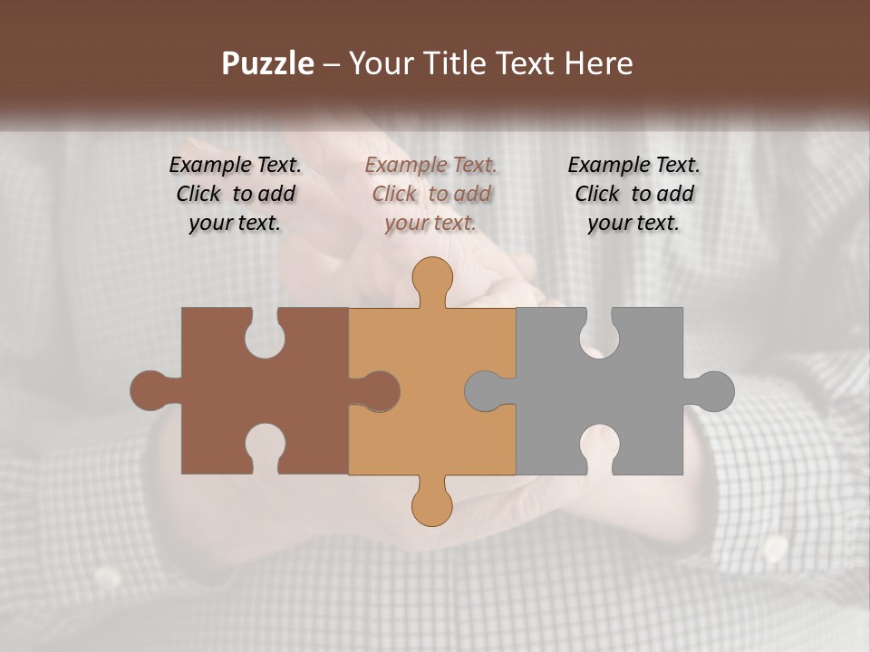 A Man Is Holding His Hand Up To The Camera PowerPoint Template