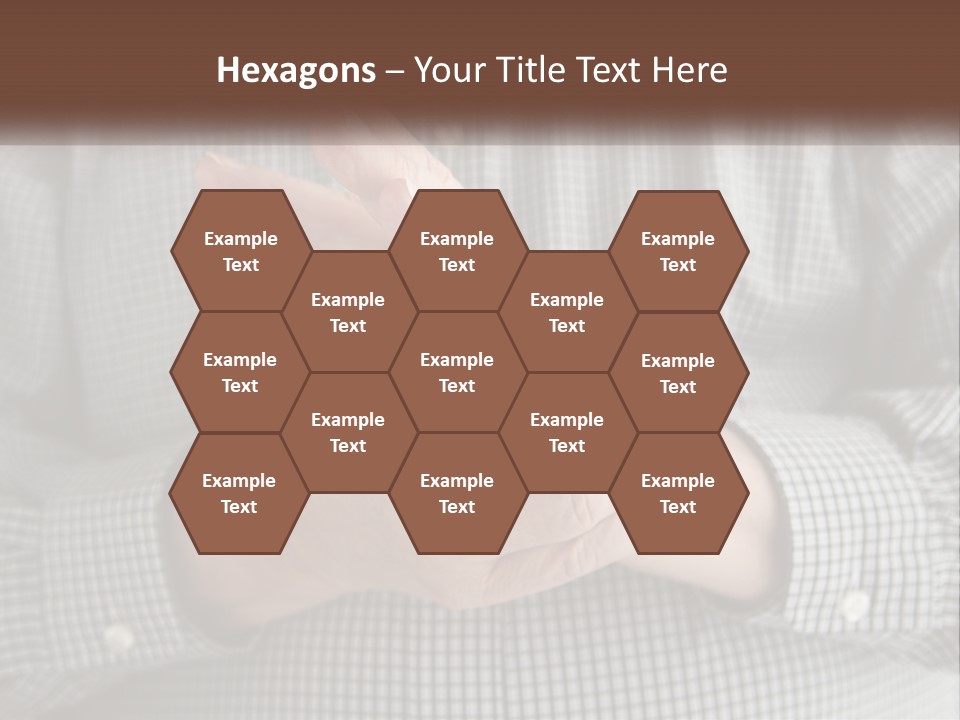 A Man Is Holding His Hand Up To The Camera PowerPoint Template