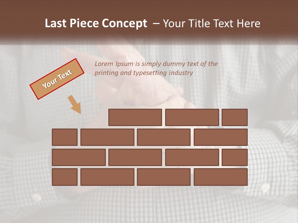 A Man Is Holding His Hand Up To The Camera PowerPoint Template