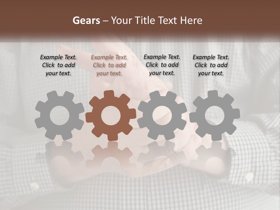 A Man Is Holding His Hand Up To The Camera PowerPoint Template