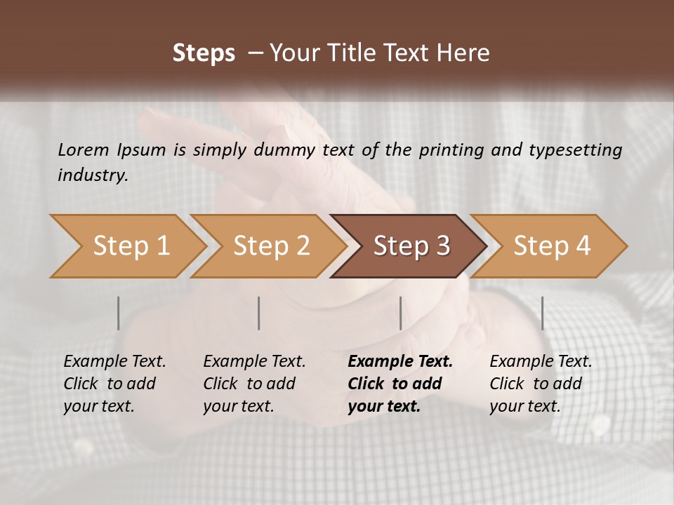 A Man Is Holding His Hand Up To The Camera PowerPoint Template