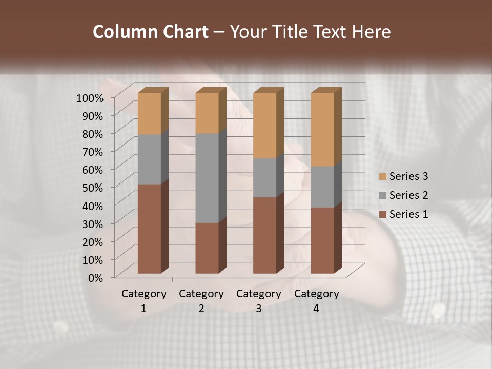 A Man Is Holding His Hand Up To The Camera PowerPoint Template