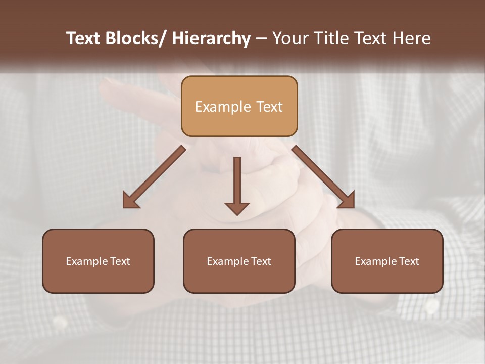 A Man Is Holding His Hand Up To The Camera PowerPoint Template