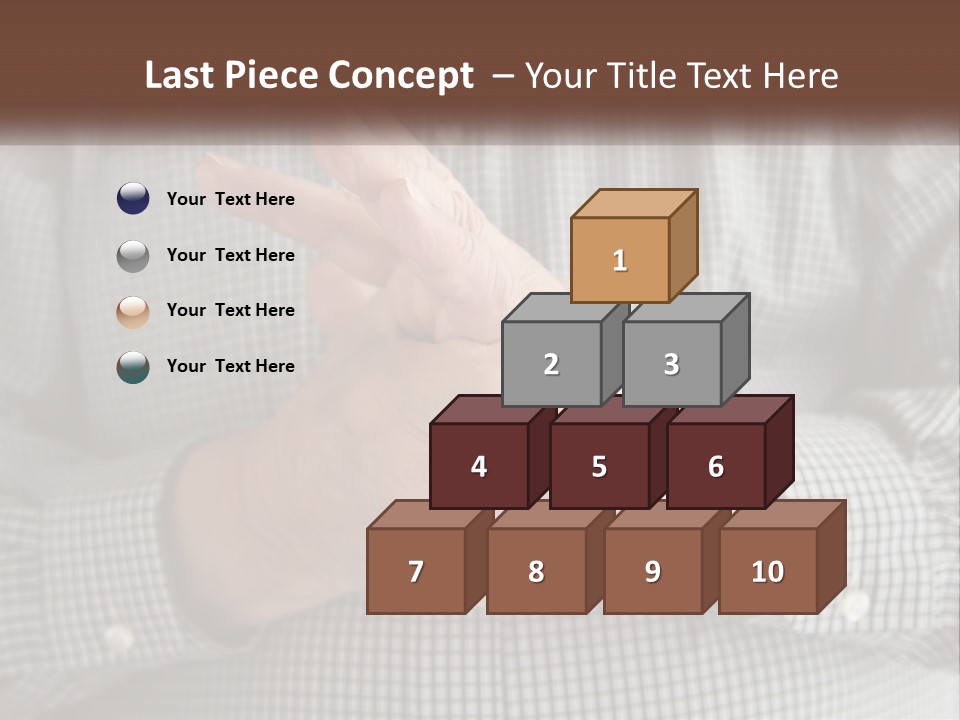 A Man Is Holding His Hand Up To The Camera PowerPoint Template