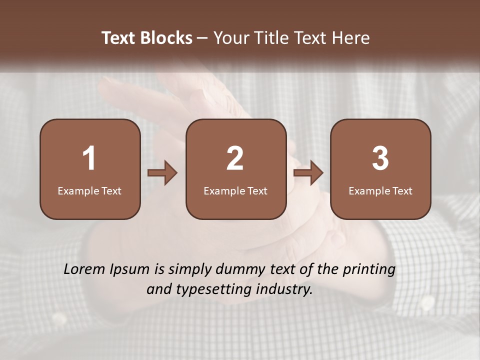 A Man Is Holding His Hand Up To The Camera PowerPoint Template